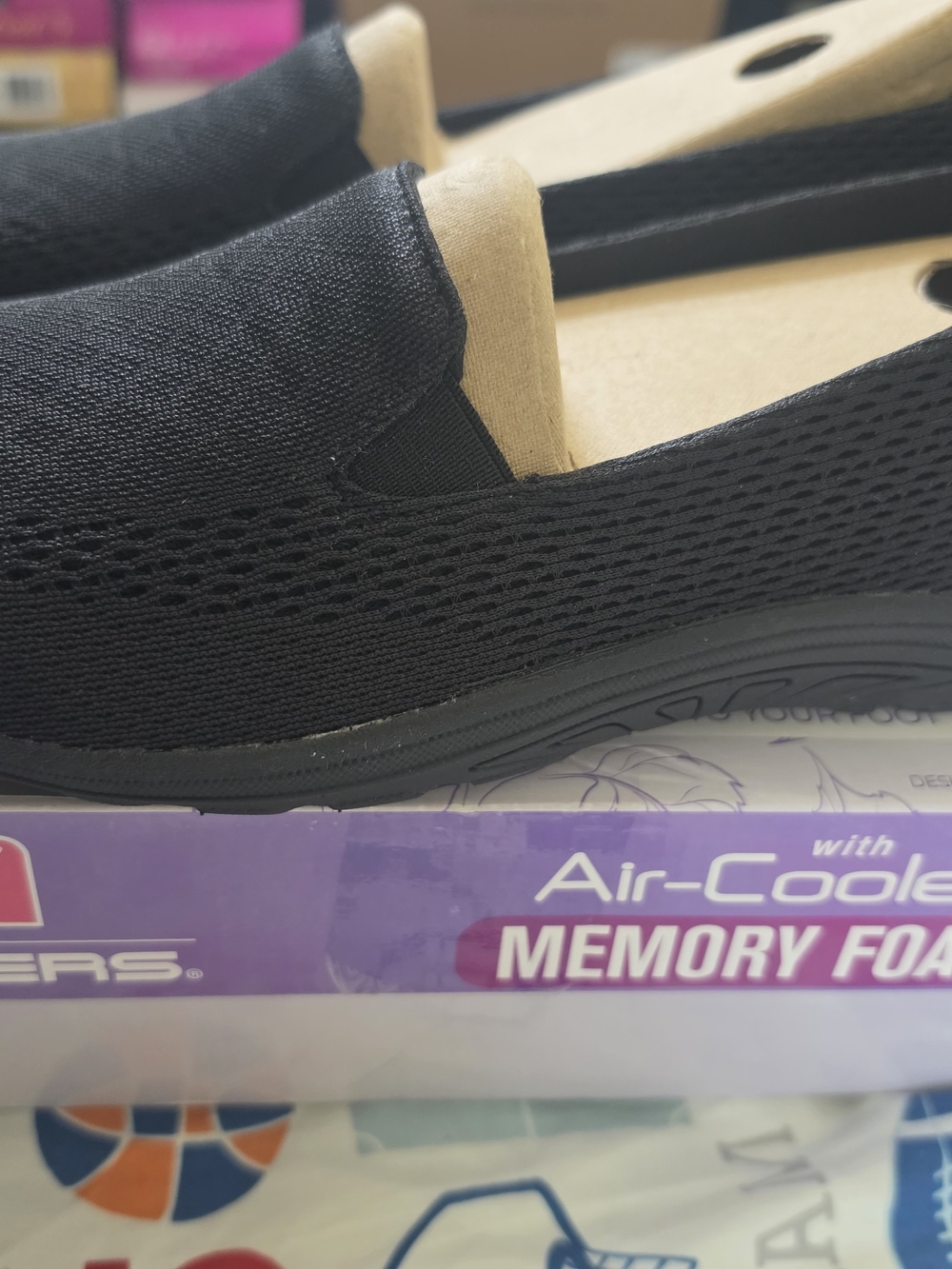Skechers Black Knit Slip-On Loafers - Picture 4 of 7